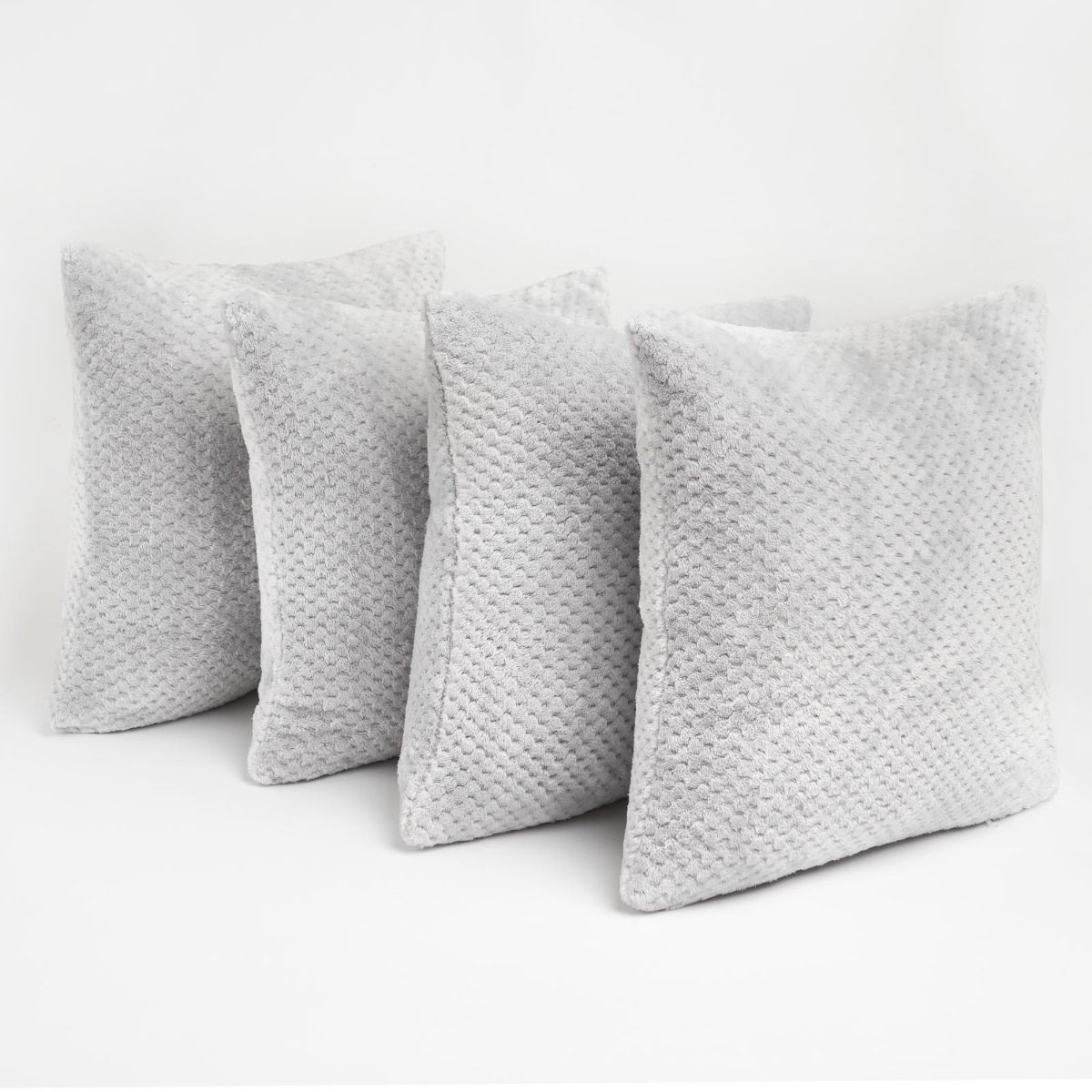 Brentfords Waffle Cushion Covers - Silver