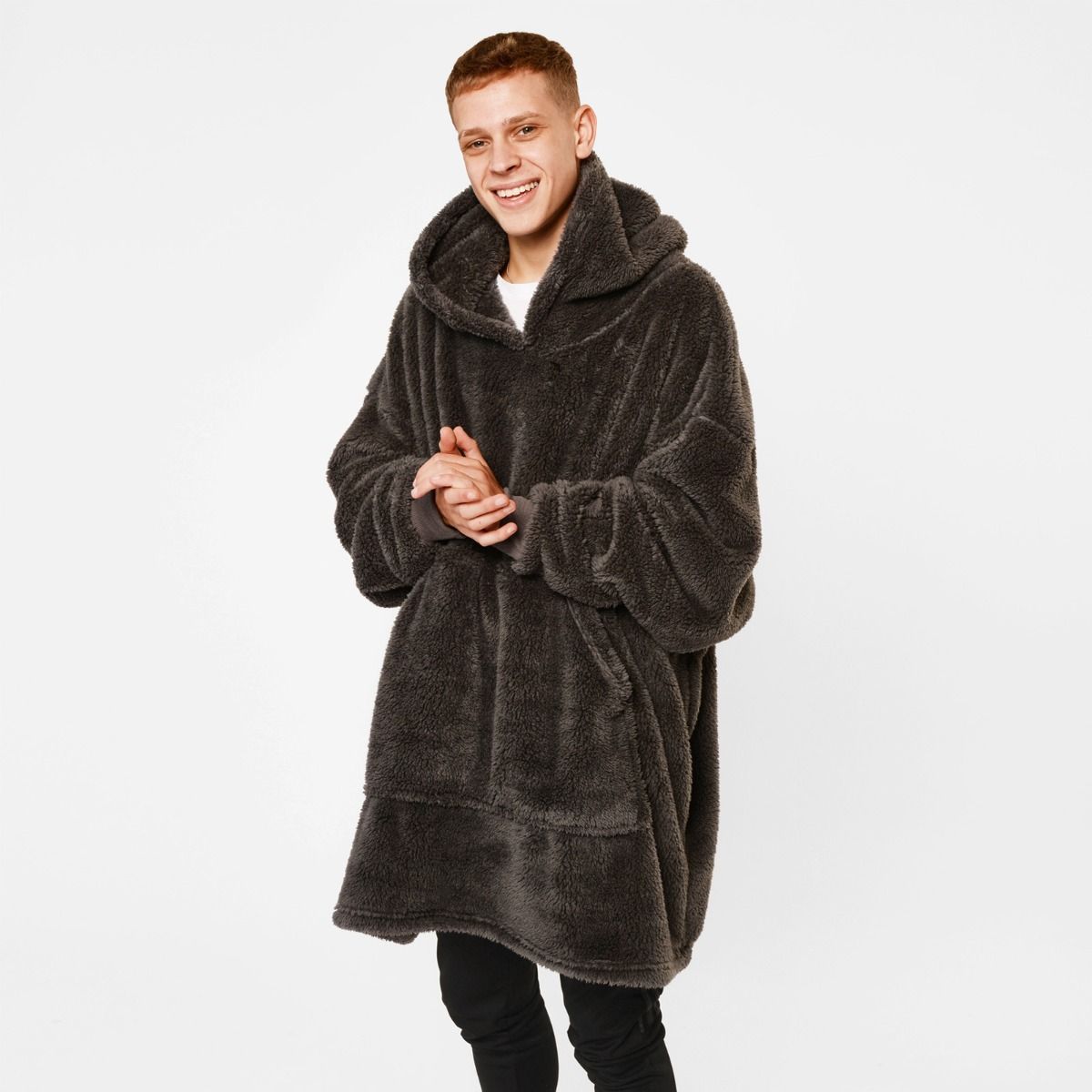 Brentfords Teddy Fleece Hoodie Blanket Oversized Giant Wearable Adults Kids  UK