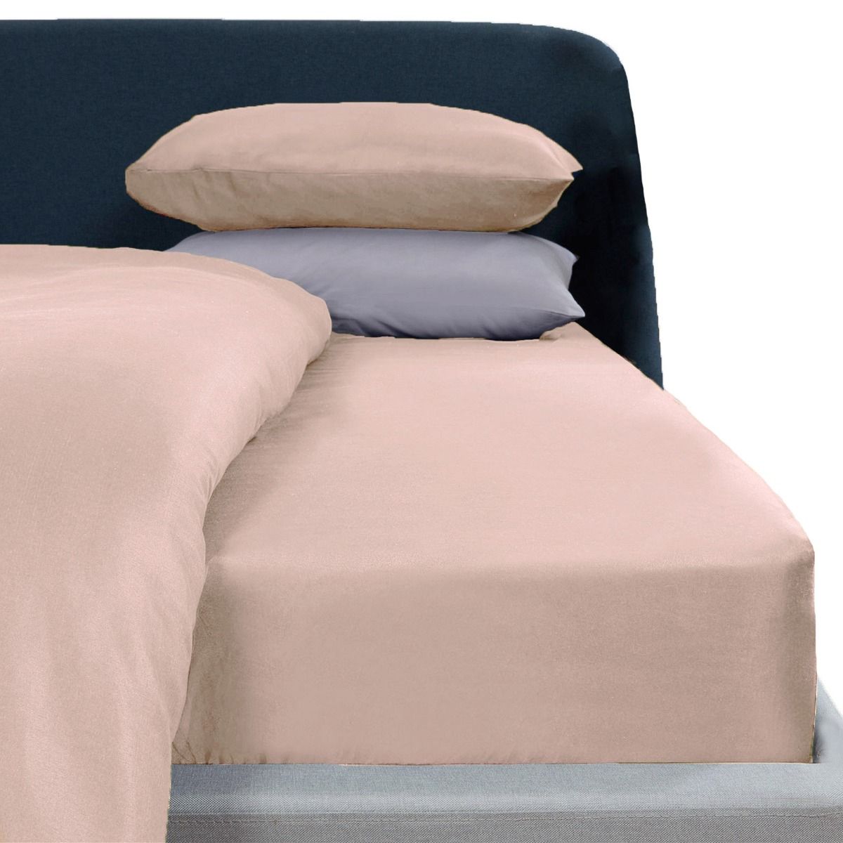 Brentfords Plain Dyed Fitted Sheet - Pale Pink
