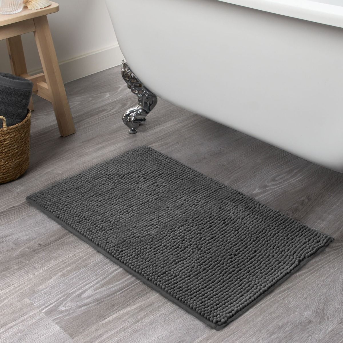 Brentfords Noodle Bath Mat Charcoal