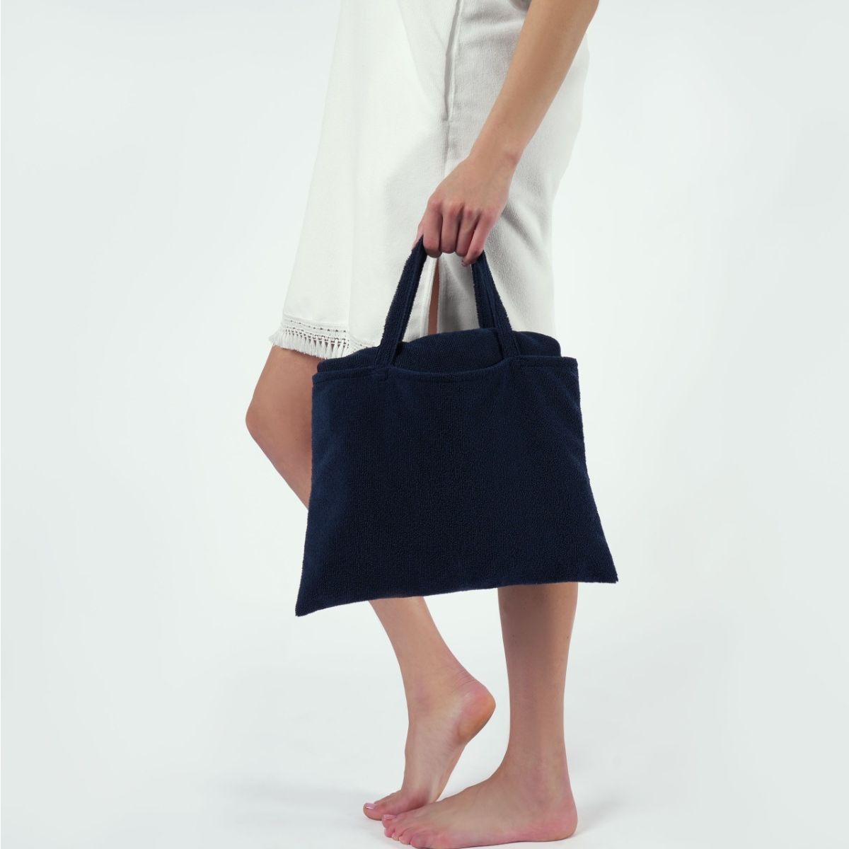 Brentfords Beach Towel In A Bag Navy