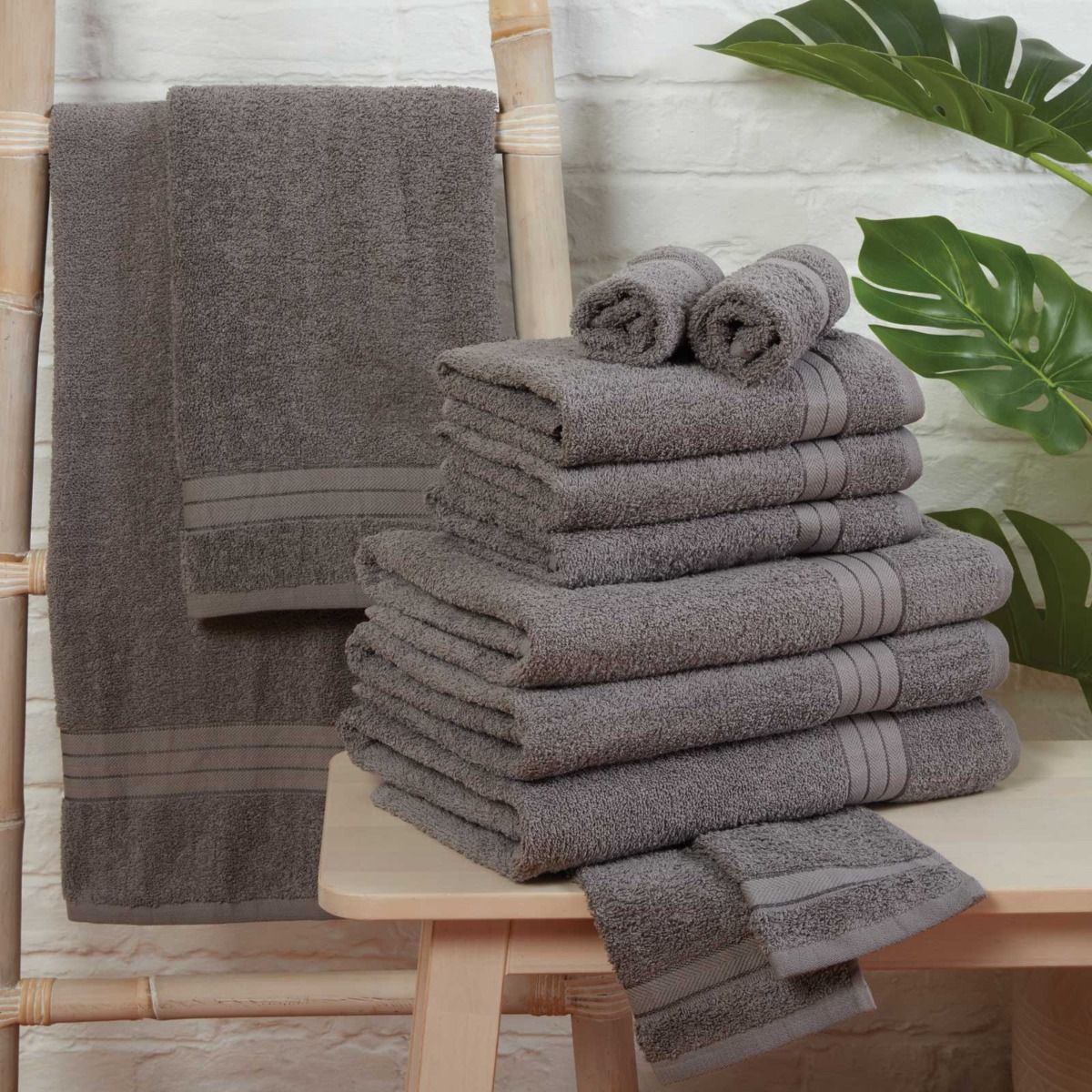 Brentfords Towel Bale 12 Piece - Grey