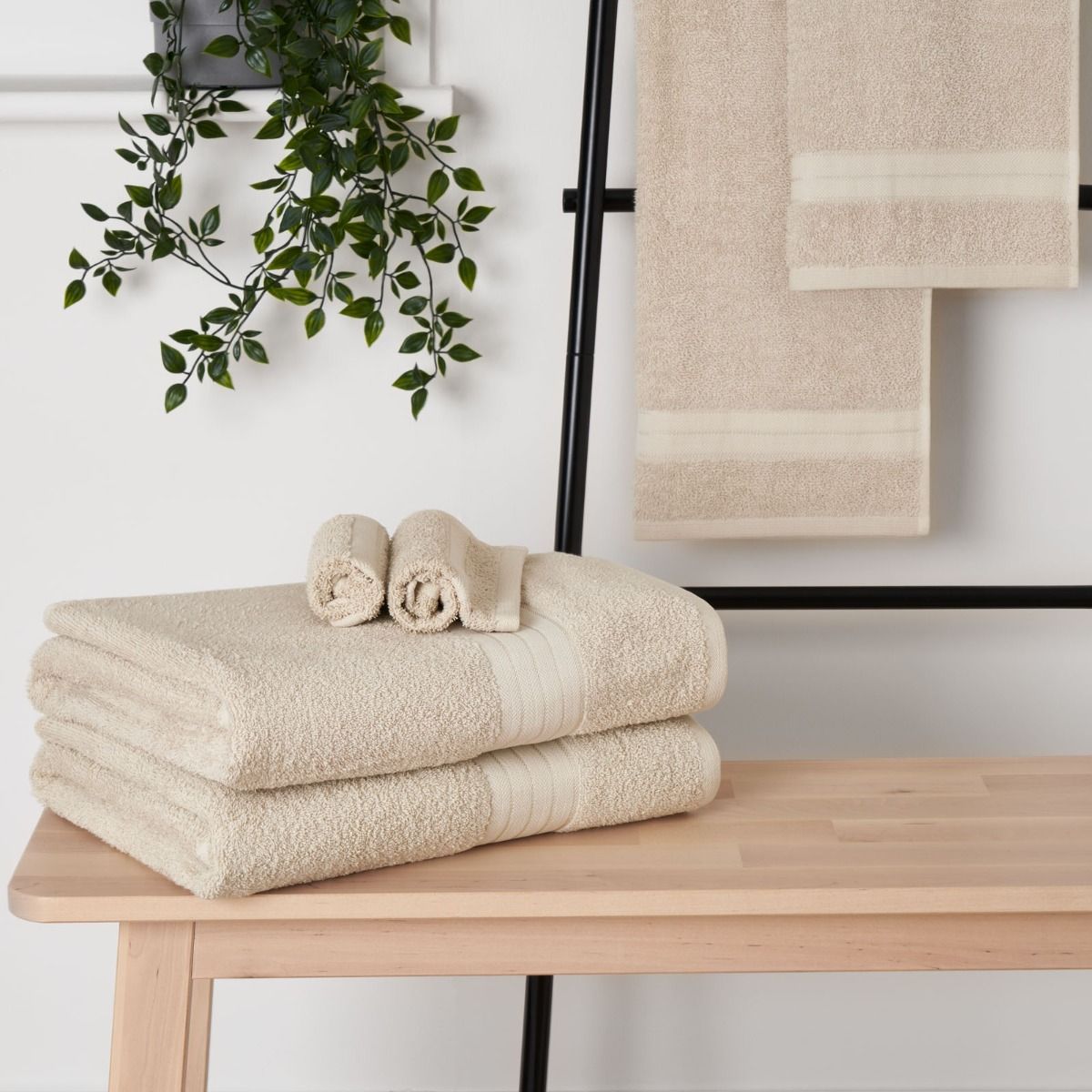 Brentfords 100% Cotton Bath Towel, Beige - 1PC