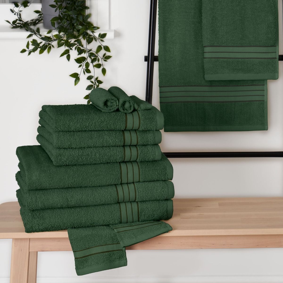 Brentfords Towel Bale 12 Piece - Forest Green