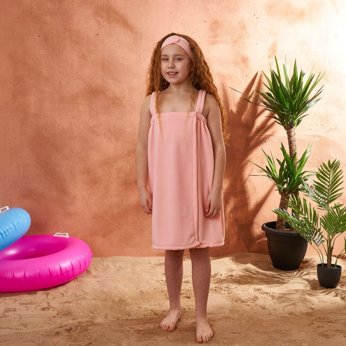 Brentfords Kids Towel Dress - Blush