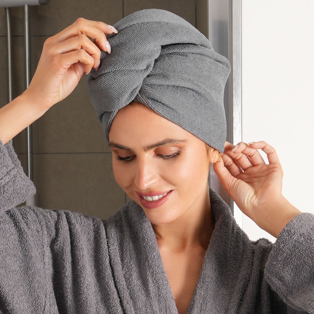 Brentfords Microfibre Hair Wrap Towel, Multi - 3pc