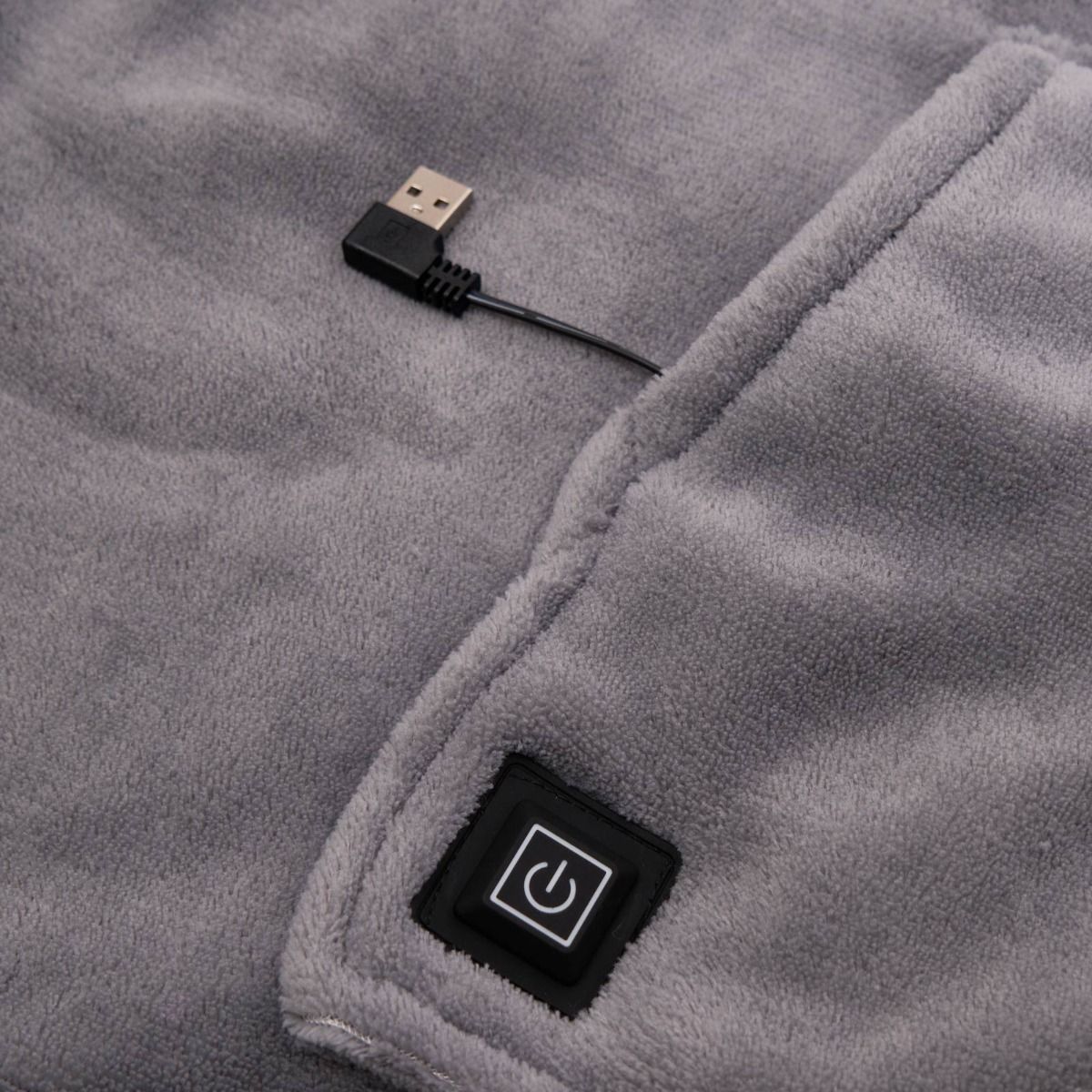 OHS Electric Heated Oversized Hoodie Blanket - Charcoal