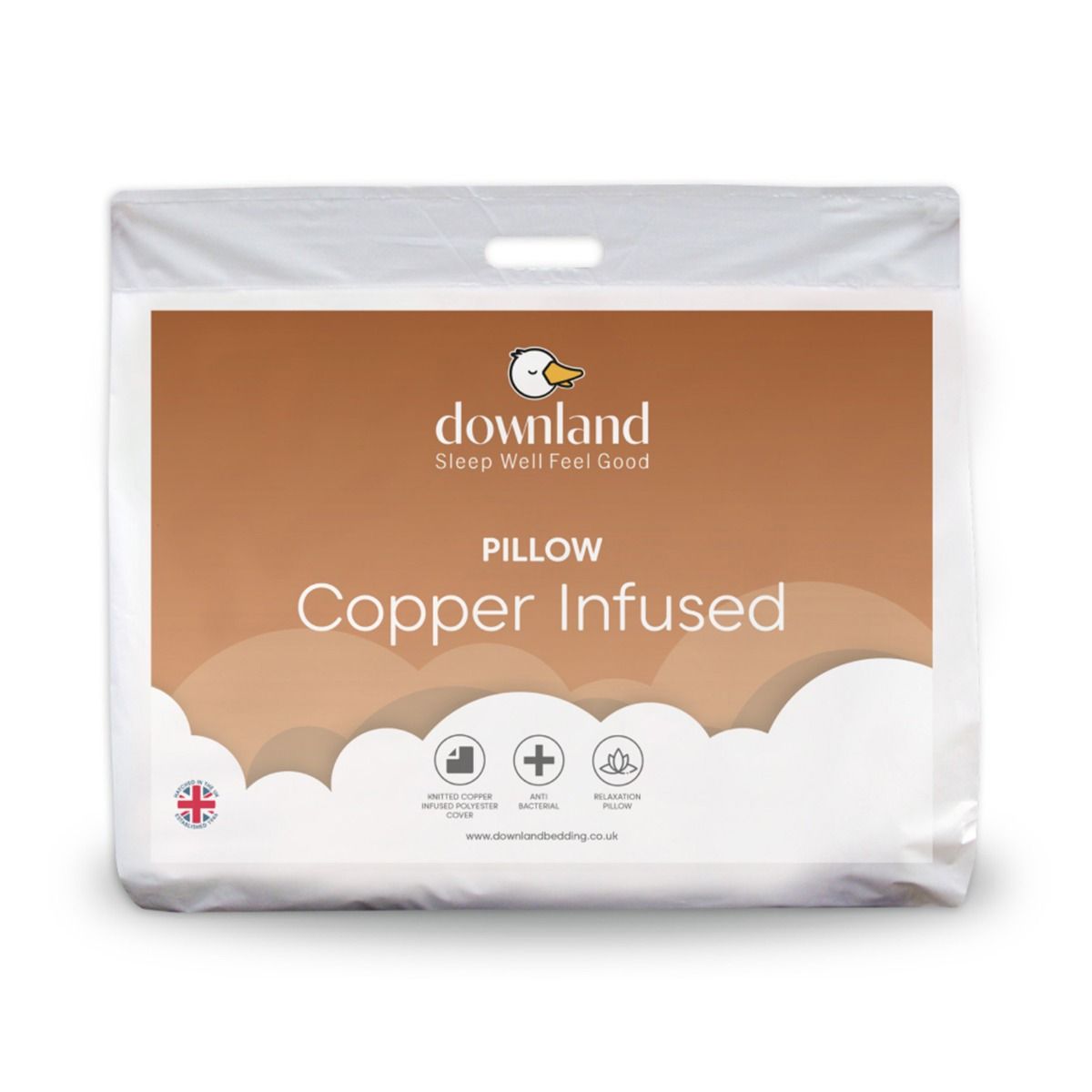 Downland Copper Infused Pillow - White