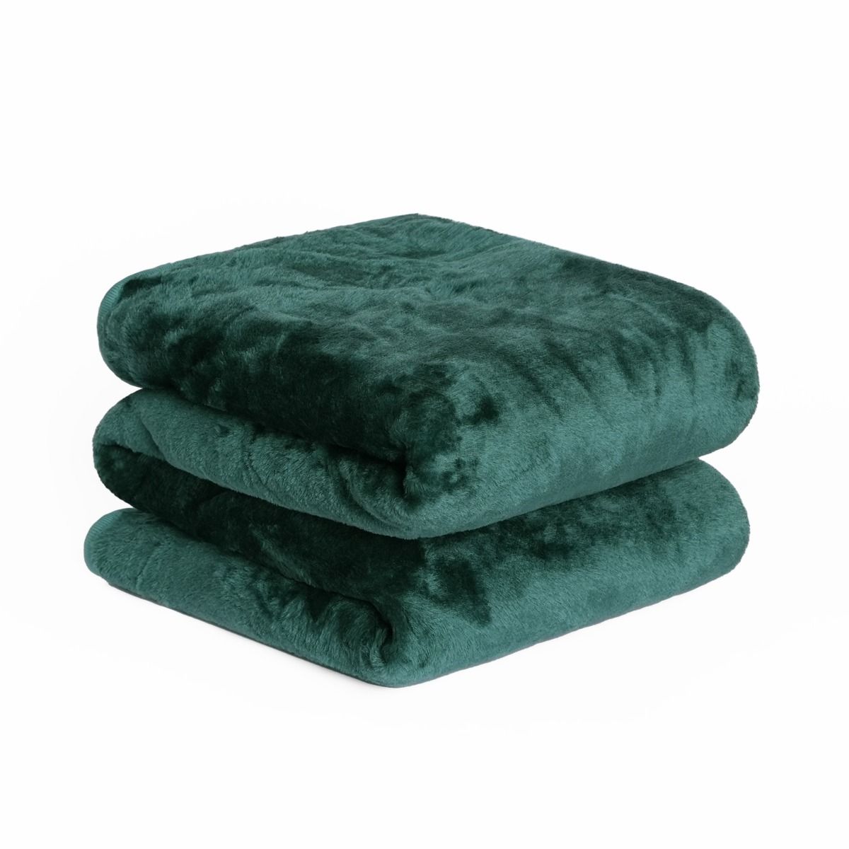 Dreamscene Faux Fur Mink Throw - Green