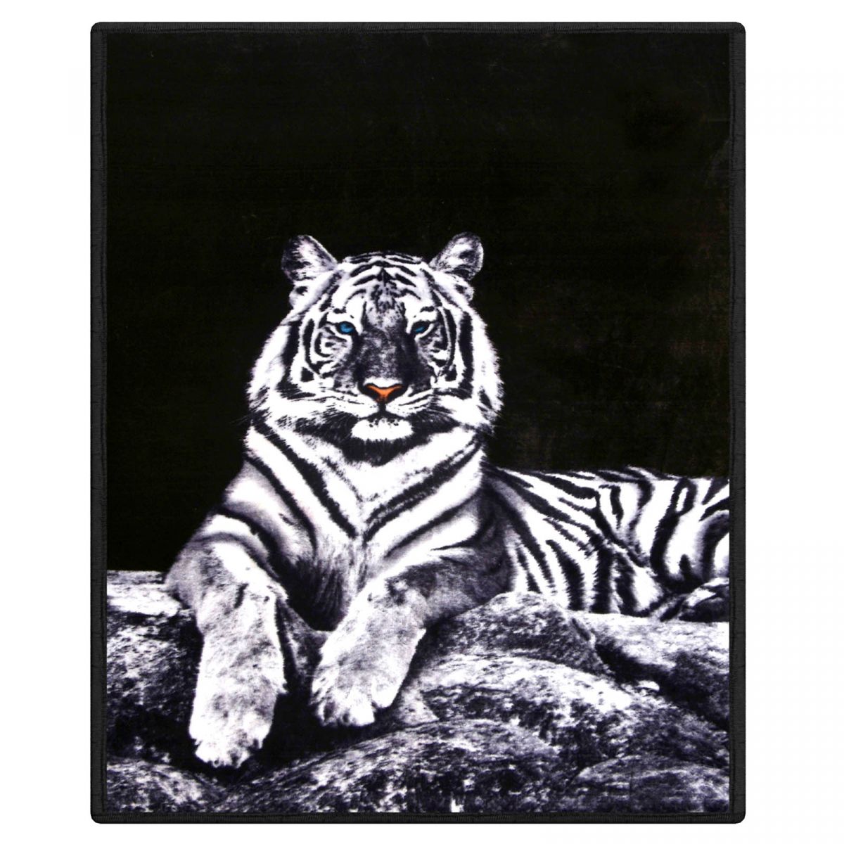Dreamscene Faux Fur White Tiger Mink Throw 150 x 200cm
