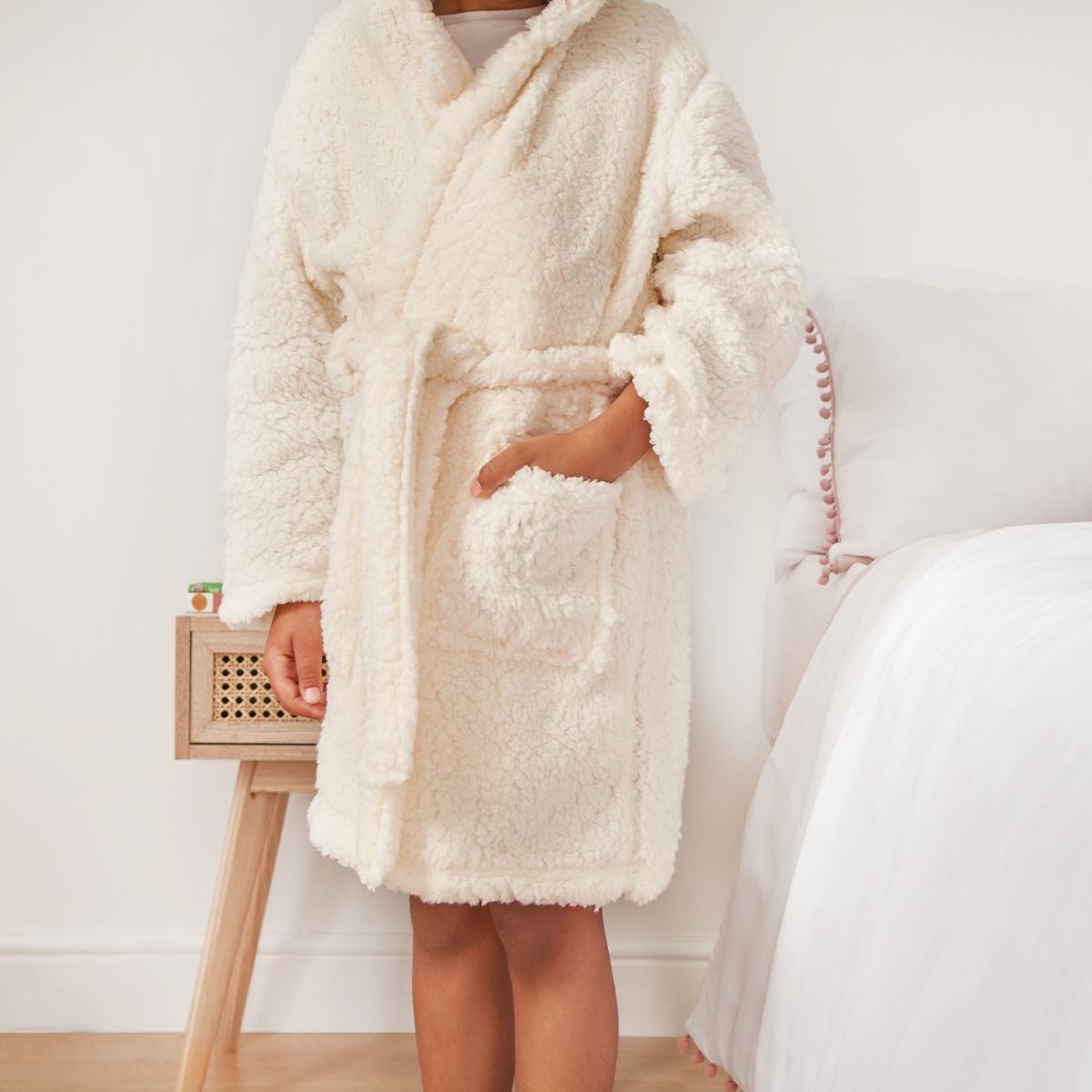 Fleece Hooded Long Dressing Gown | Rosie | M&S