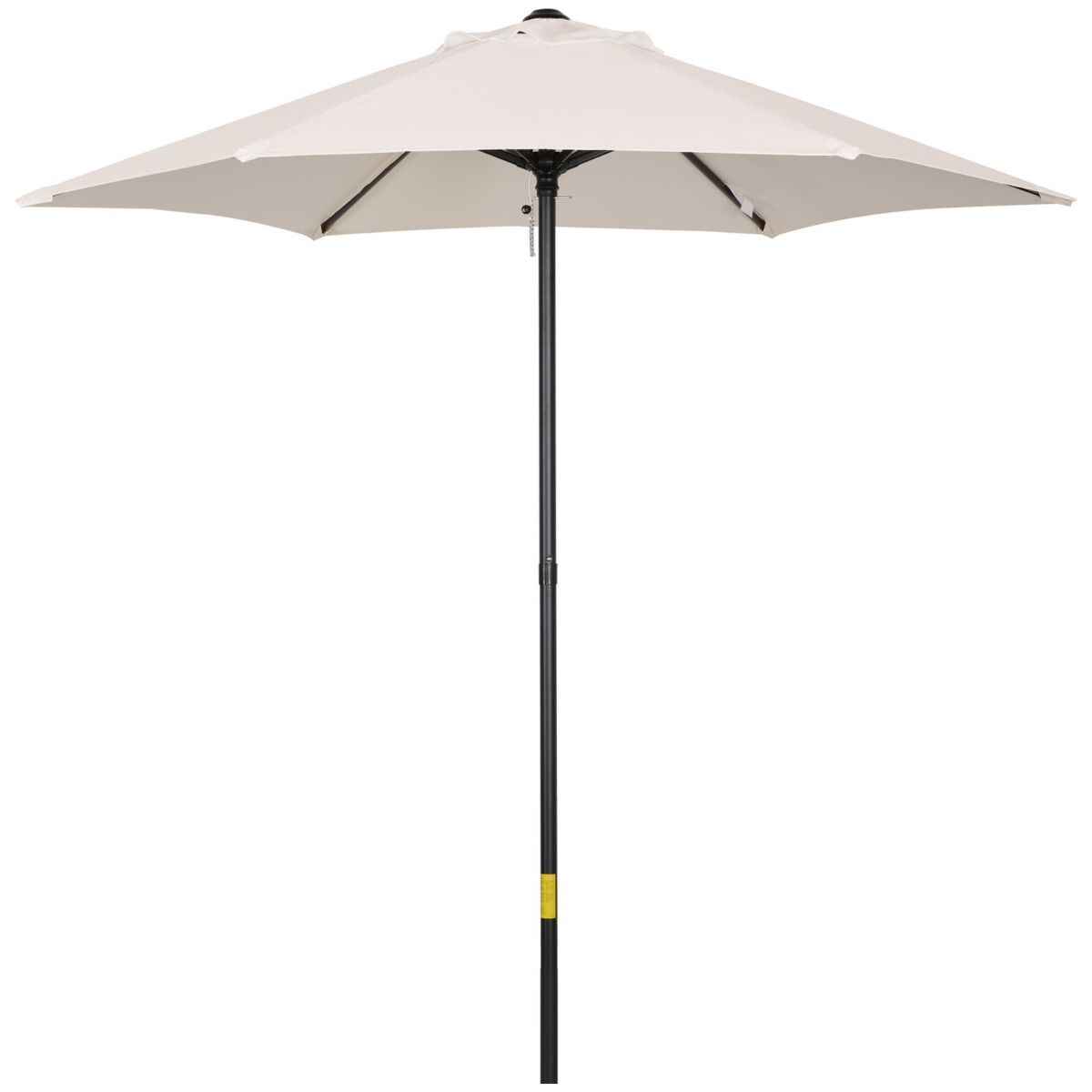 Outsunny Patio Parasol Umbrella, Cream - 1.96m