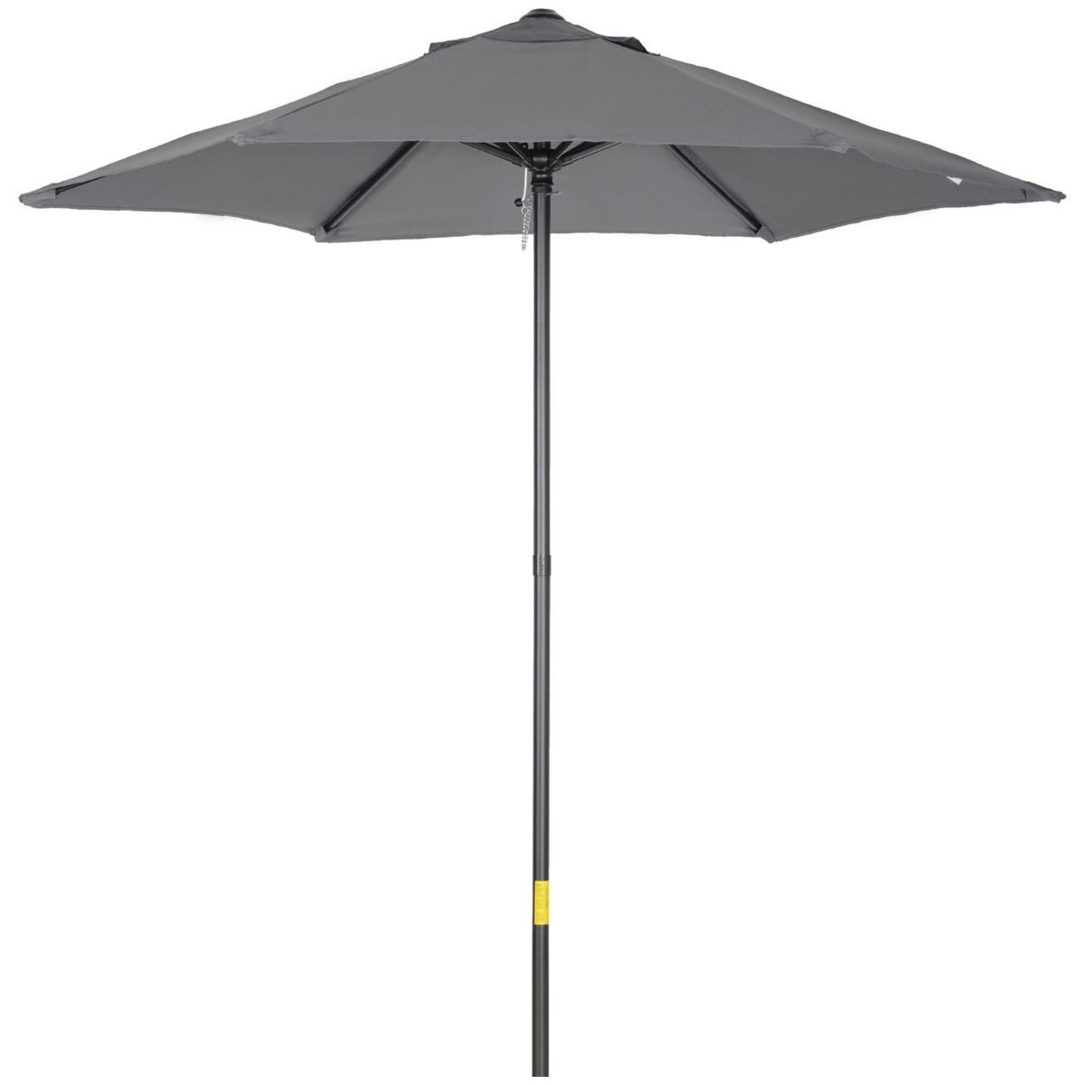 Outsunny Patio Parasol Umbrella, Charcoal - 1.96m