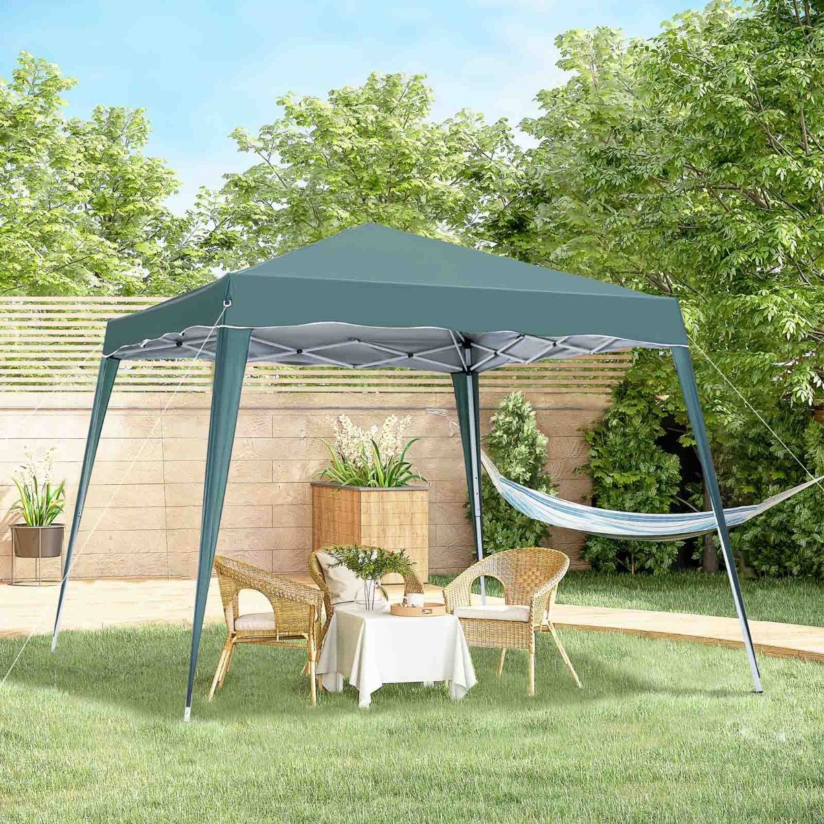 Outsunny Pop Up Garden Gazebo, Green 2.5 x 2.5 m