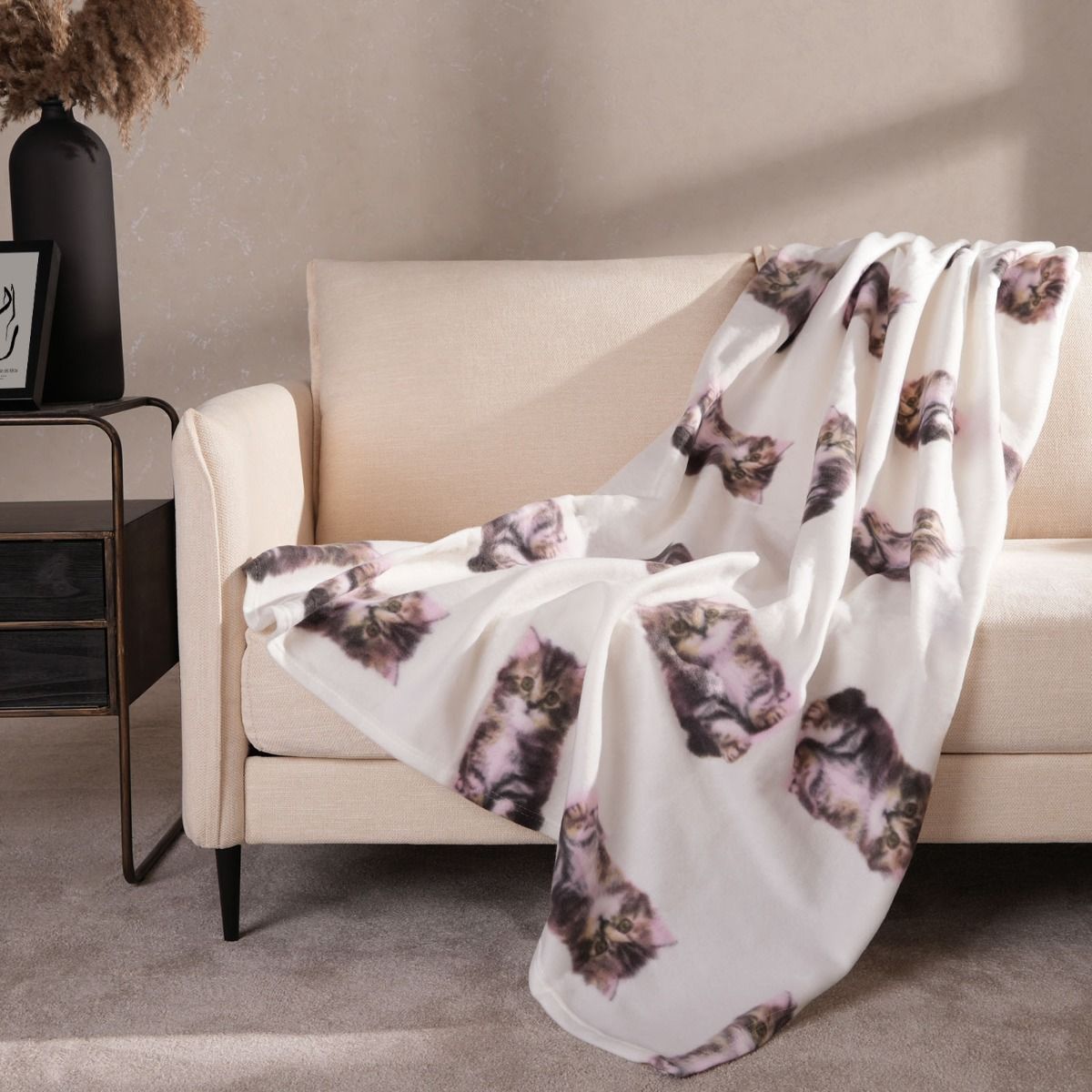 Fleece Blanket 120x150cm Cat Kitten
