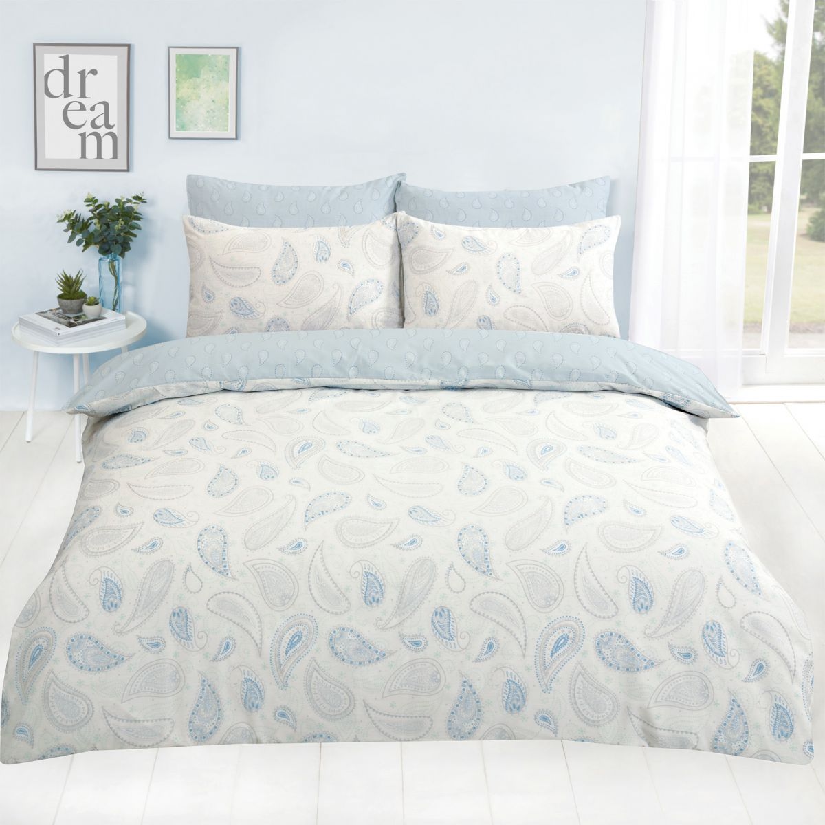 Duvet Cover Set-Paisley Pale Taupe main image 0