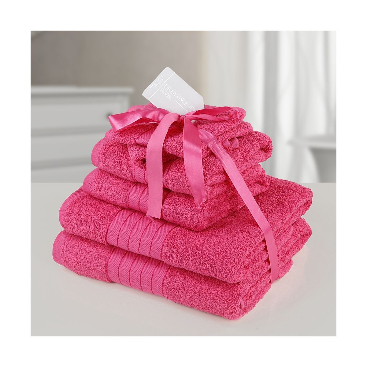 Dreamscene Towel Bale 6 Piece - Hot Pink