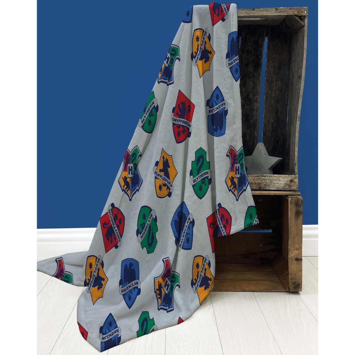 Harry Potter Fleece Throw, Grey 100 x 150cm