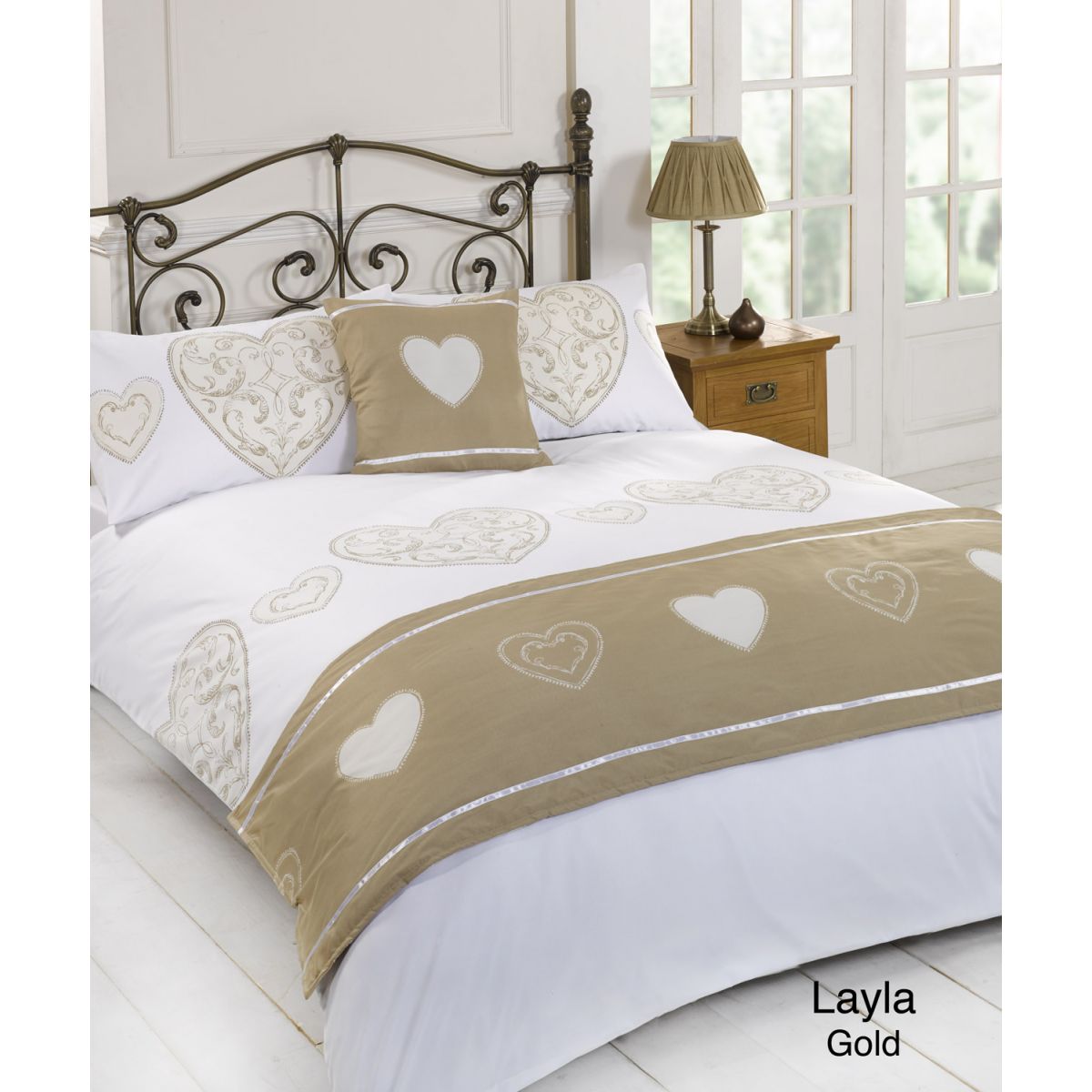Layla Bed In A Bag Duvet Single Cover Set - Gold