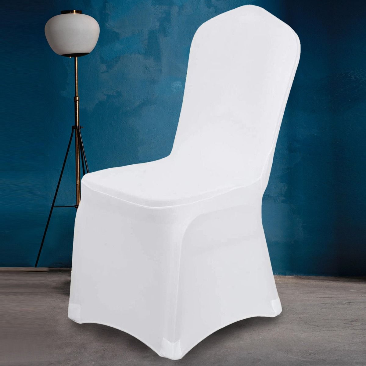 OHS Banquet Chair Cover, White - One Size
