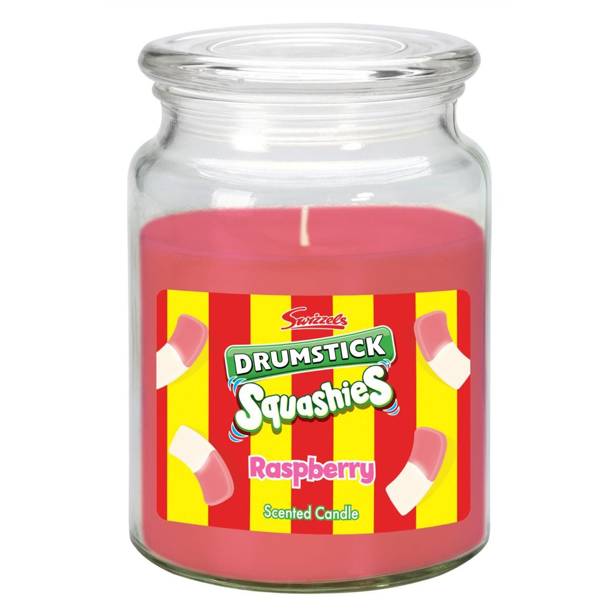 Swizzels 18oz Jar Candle - Drumstick Squashies Raspberry