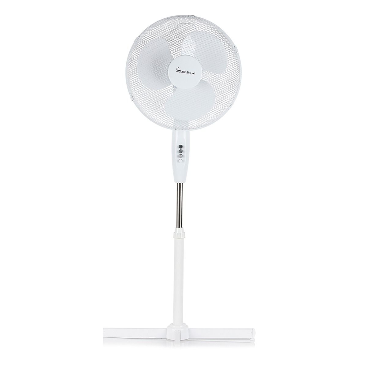 Signature Free Standing Cooling Pedestal Fan, White - 16"