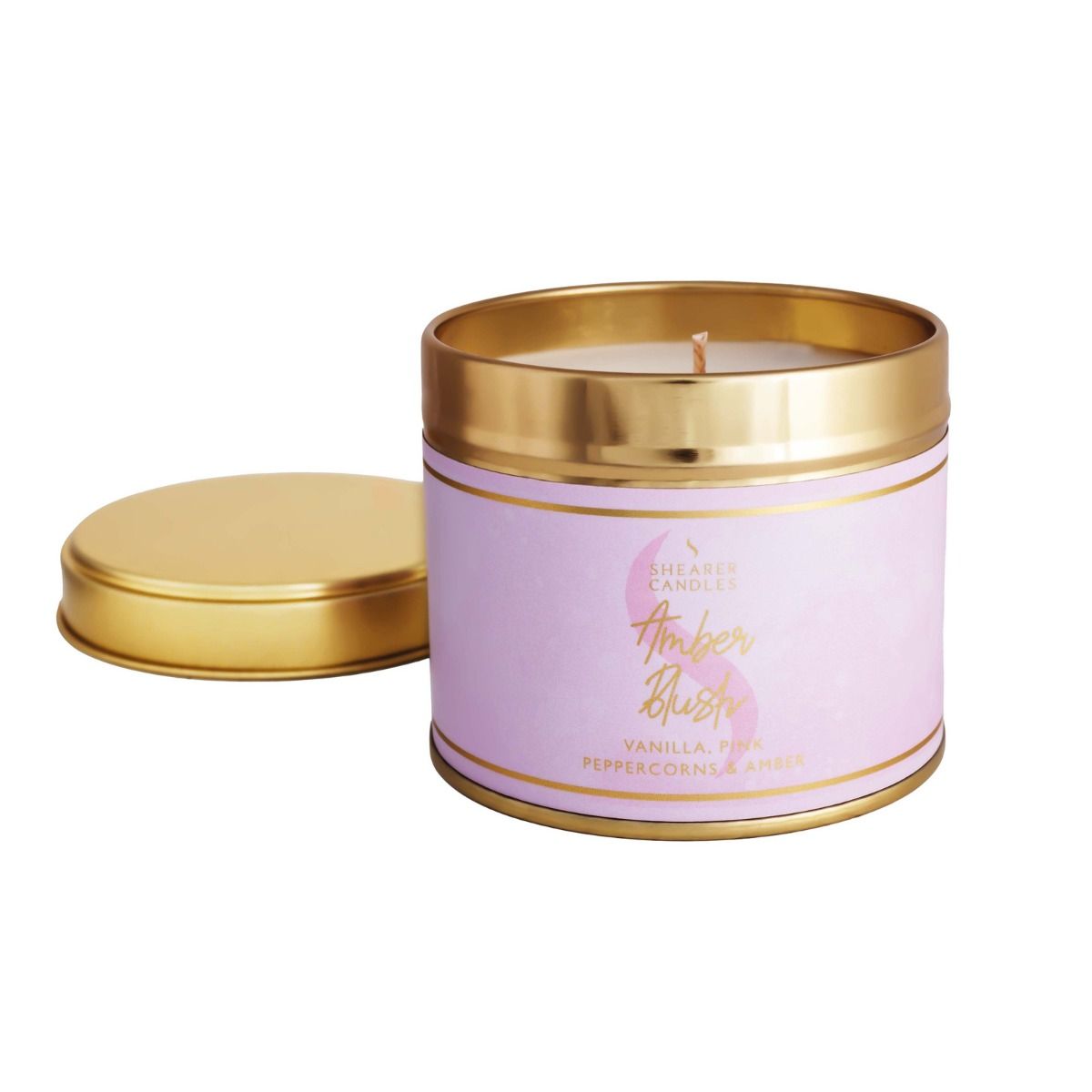 Shearer Candles Large Candle Tin Amber Blush
