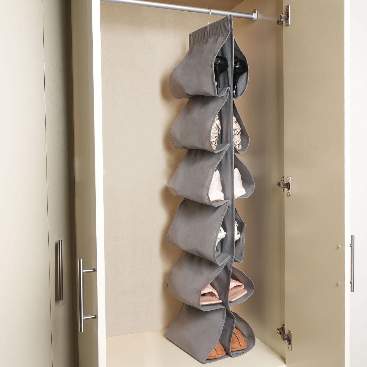OHS Hanging Shoe Storage Organiser - Charcoal
