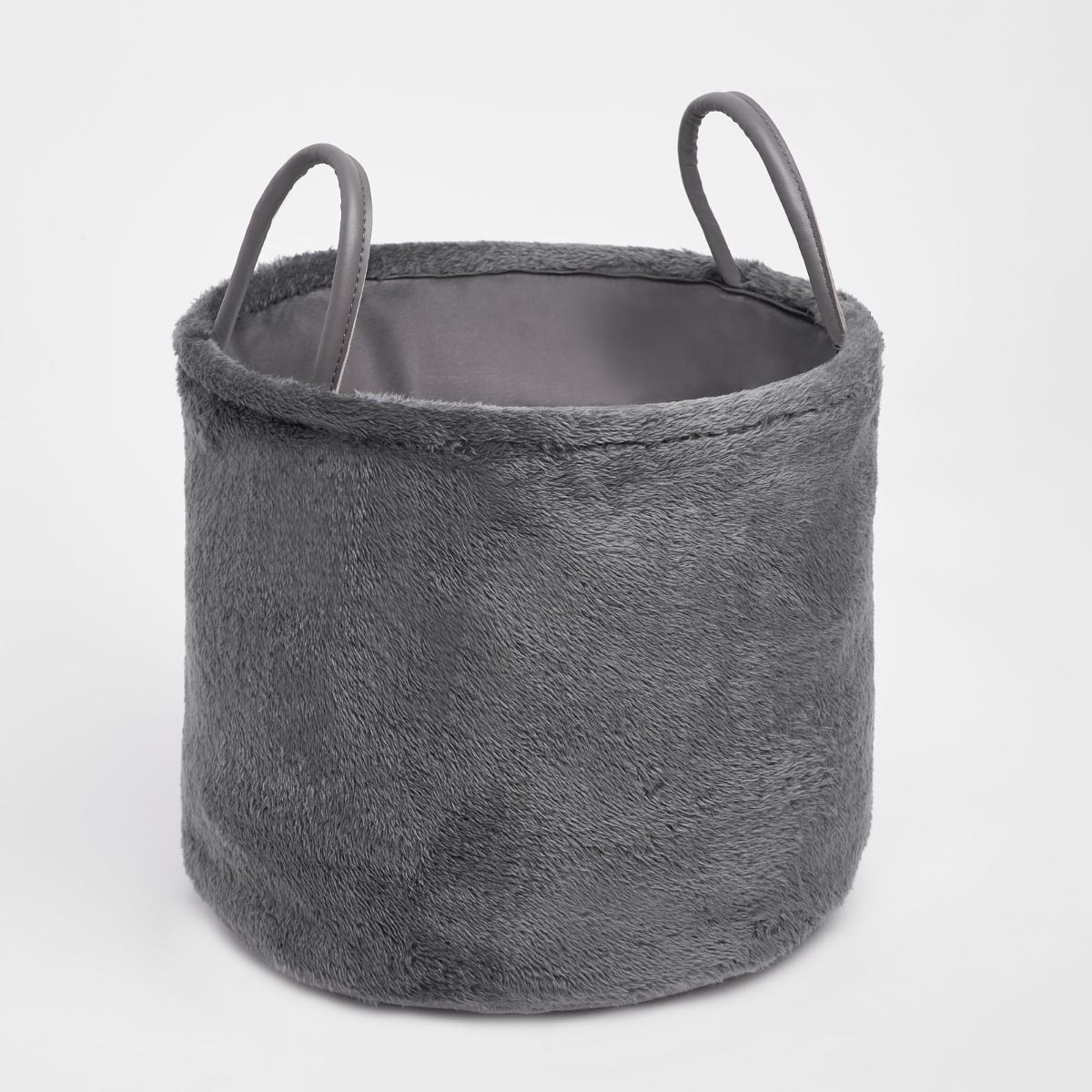 OHS Teddy Fleece Storage Basket - Grey