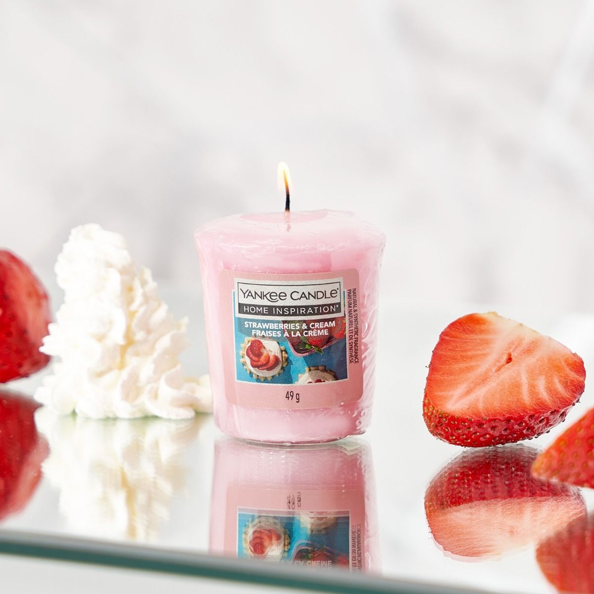Yankee Candle Strawberry & Cream Votive