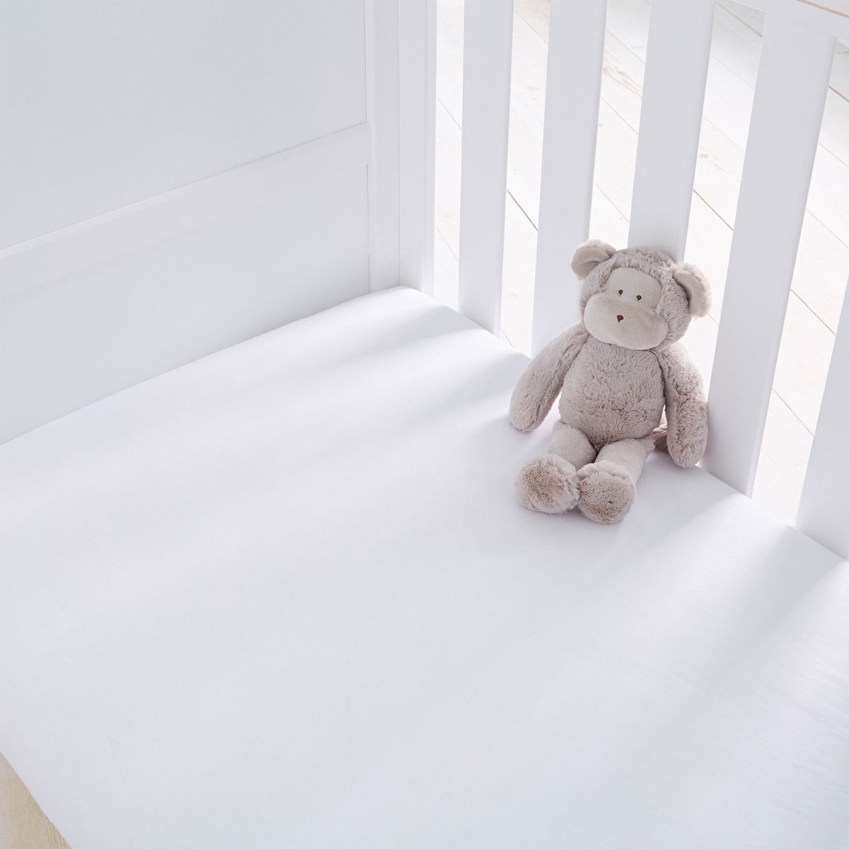 Silentnight Safe Nights 2 Pack Fitted Sheet, Cot Bed - White