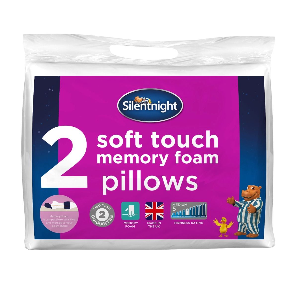 Silentnight Soft Touch Memory Foam Pillows 2 Pack