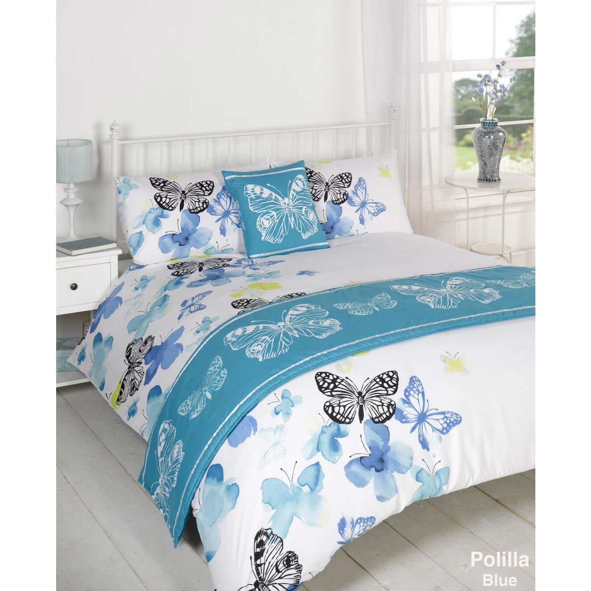 Polilla Bed In A Bag Double Duvet Cover Set - Blue