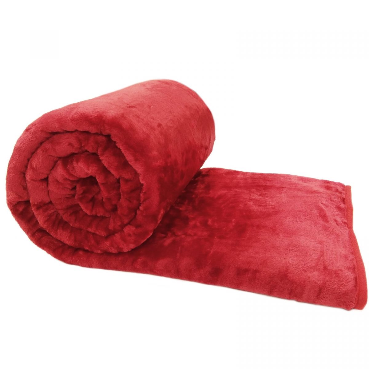 Luxury Faux Fur Mink Fleece Double Throw - Red