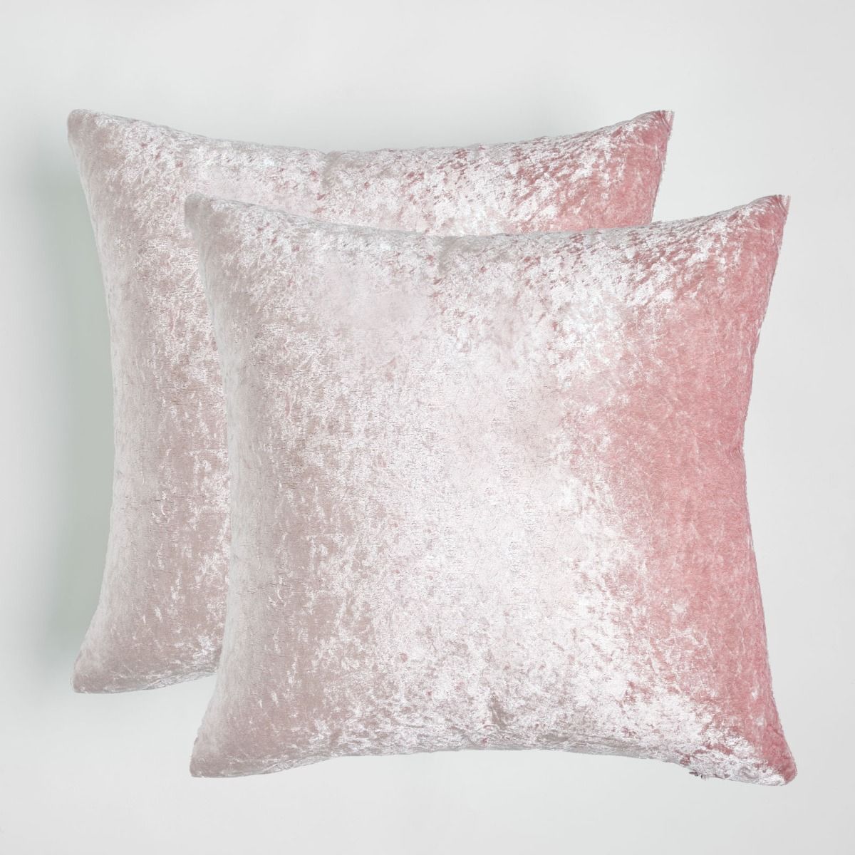 Sienna Crushed Velvet 2 Pack Cushion Covers - Blush