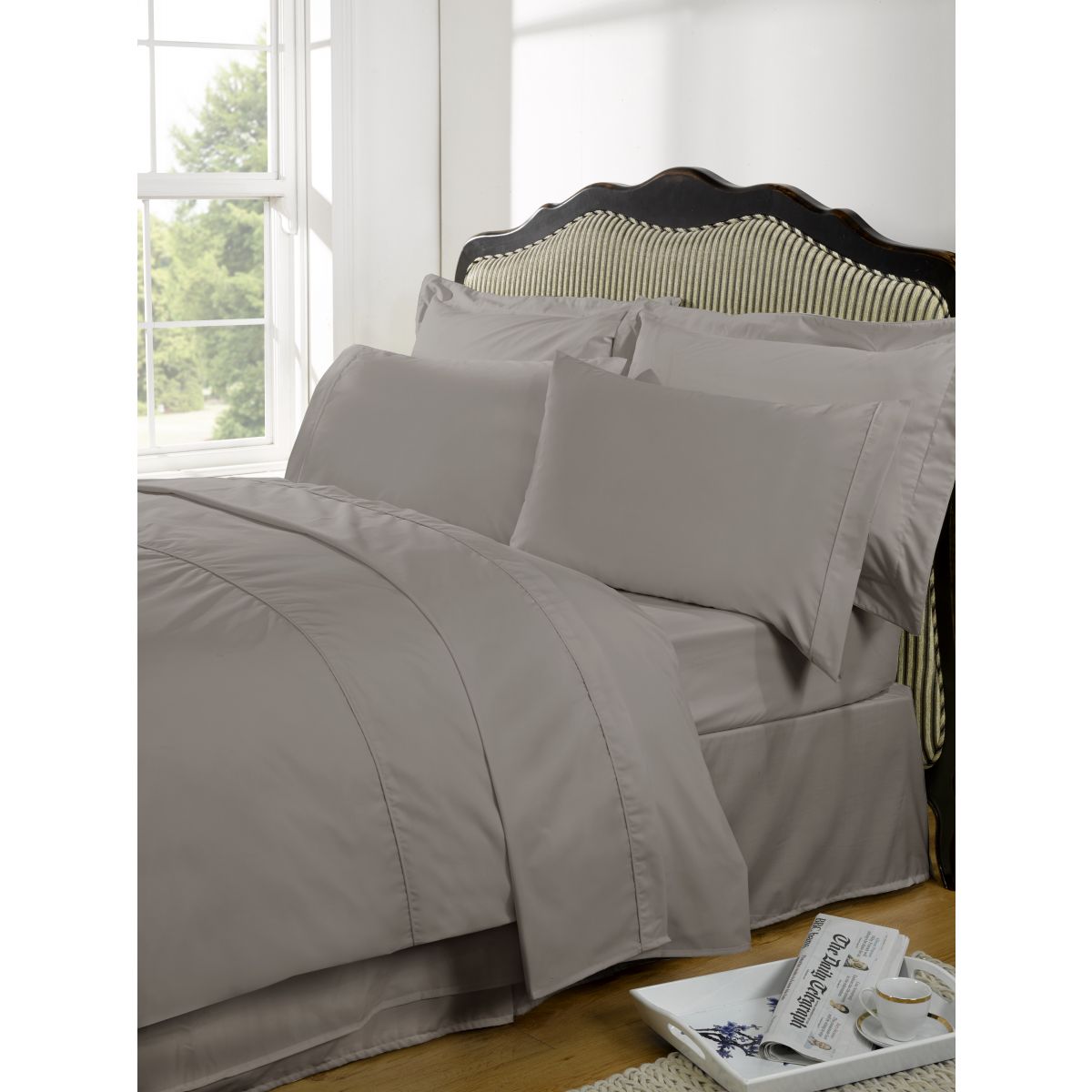 Highams 100% Egyptian Cotton Plain Dye Housewife Pillowcase 230TC - Portobello