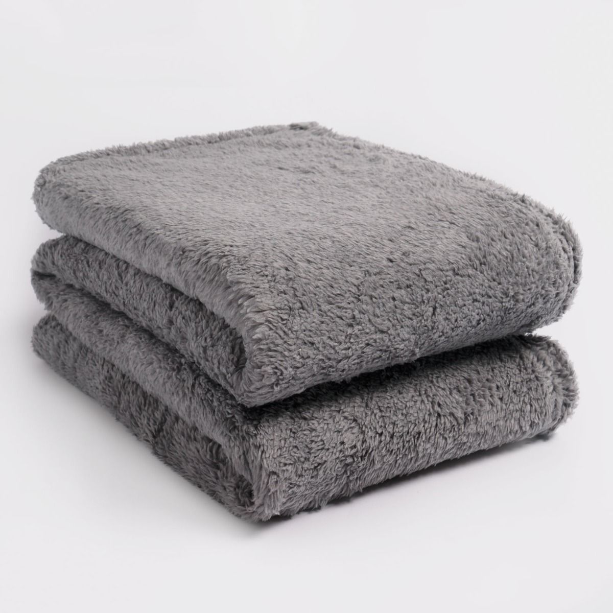 Brentfords Teddy Fleece Blanket Soft Throw Over Bed, Charcoal Grey - 150 x  200cm