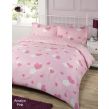 Dreamscene Amalya Duvet Quilt Cover Bedding Set - Pink - Super King