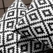 Brentfords Geo Print Water Resistant Outdoor Cushion Covers - Black/White
