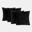 Brentfords Waffle Fleece Cushion Covers - Black