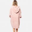 Brentfords Teddy Fleece Zip Up Hoodie Blanket, Adults - Blush Pink