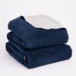 Brentfords Sherpa Throw, Navy - 60 x 70 inches