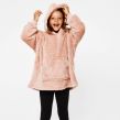 Brentfords Teddy Fleece Hoodie Blanket, Kids - Blush Pink