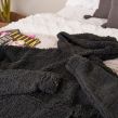 Brentfords Extra-Long Teddy Hoodie Blanket - Black