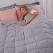 Brentfords Weighted Blanket Quilted - Silver Grey