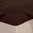 Brentfords Plain Dye Fitted Sheet - Chocolate