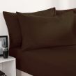 Brentfords Plain Dye Fitted Sheet - Chocolate