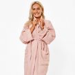 Brentfords 100% Cotton Towelling Dressing Gown - Blush Pink