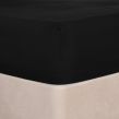 Brentfords Plain Dye Bed Fitted Sheet Soft Microfibre - Black - Superking Size
