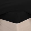 Brentfords Plain Dyed King Size Fitted Sheet - Black